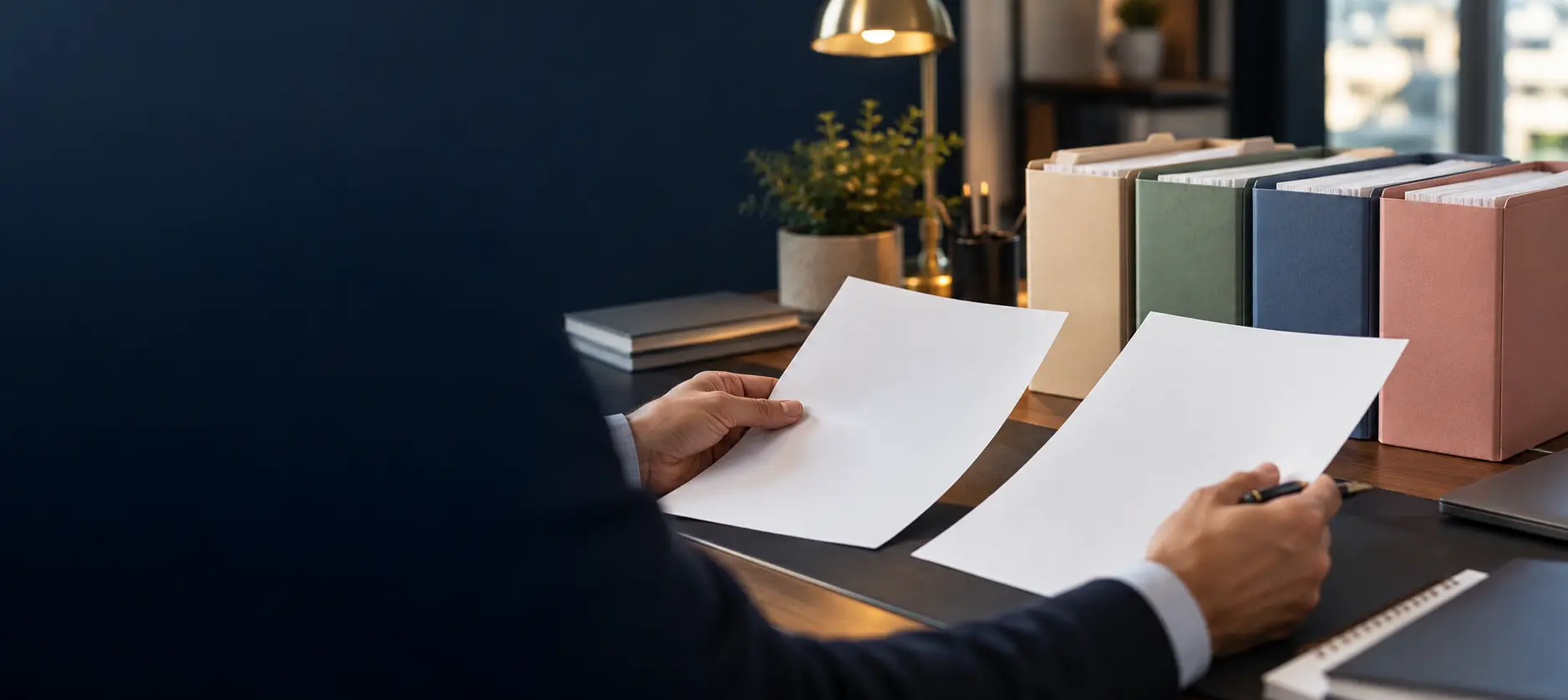 Dossiers anonymisés comparés sur un bureau