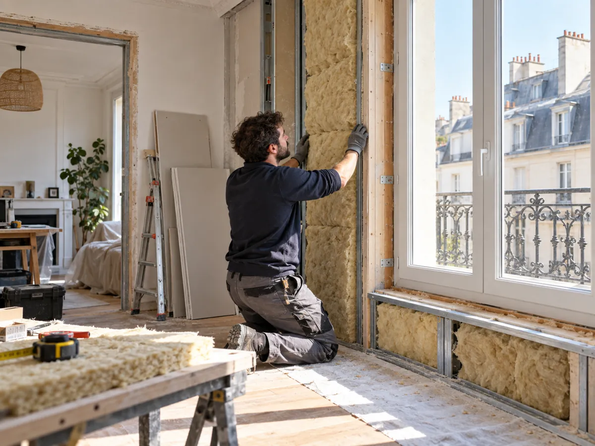 Travaux d’isolation dans un logement